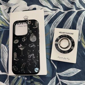 Velvet Caviar iPhone 15 Pro Disco Cowgirl Phone Case w/ Magnetic Grip Ring